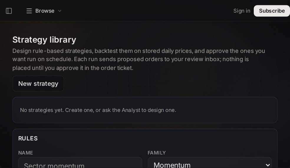 Target Rebalancing screen in Market Ontology